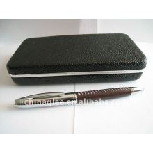 conjunto de caneta de couro de alta qualidade